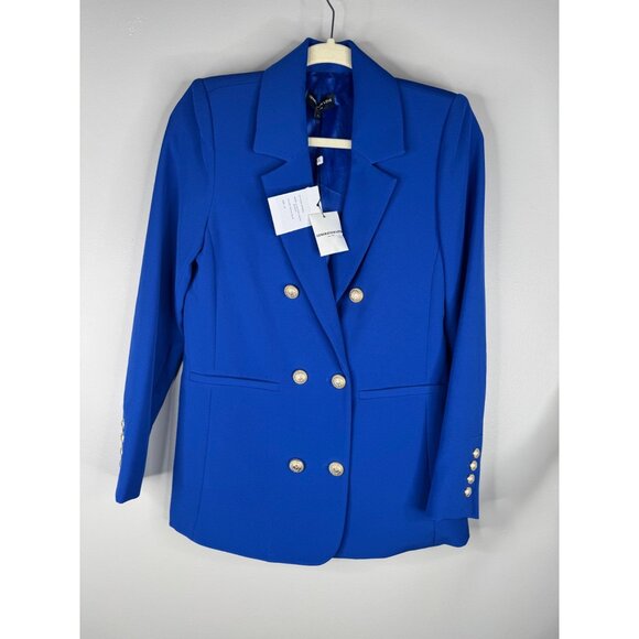 Generation Love Leighton Crepe Blazer Jacket Double Breasted Royal Blue XS NWT - Picture 1 of 4